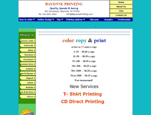 Tablet Screenshot of bayonneprinting.com